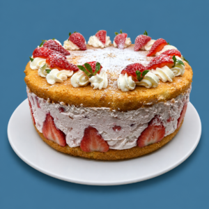 Frische Erdbeer-Sahne-Torte